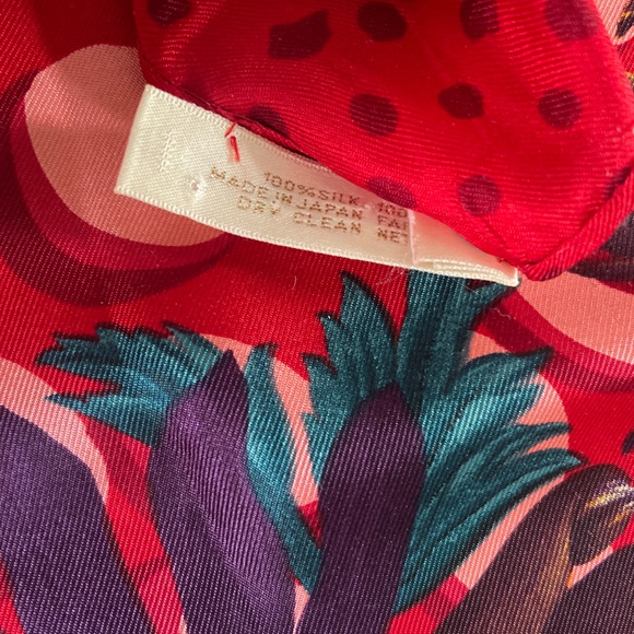 VTG 70s 80s Perry Ellis Silk Scarf - Picture 2 of 5